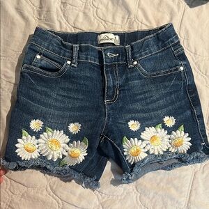 Jordache Blue Jean Shorts with Distressed Hem